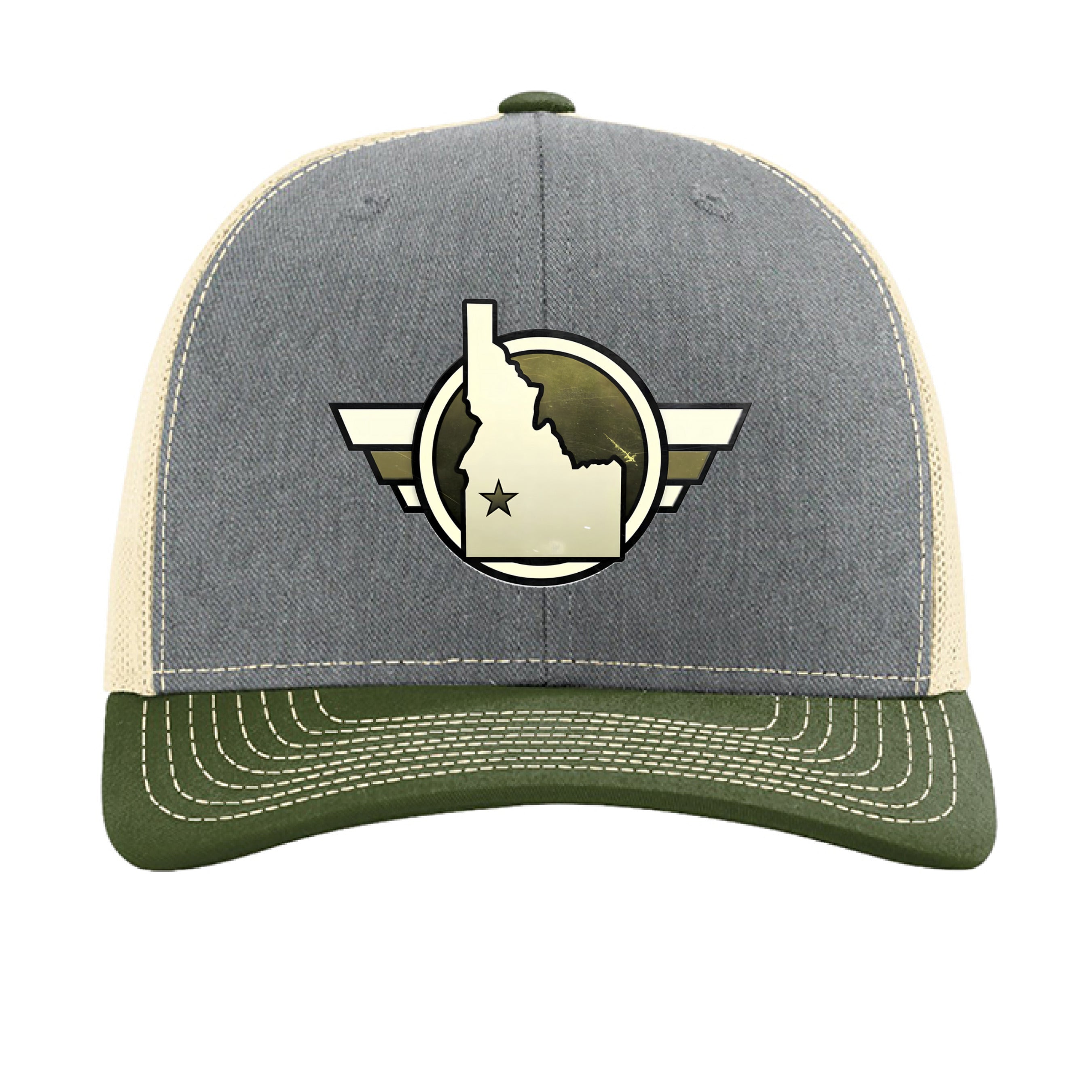 Heather Grey/ Birch/ Army Olive - FRONT